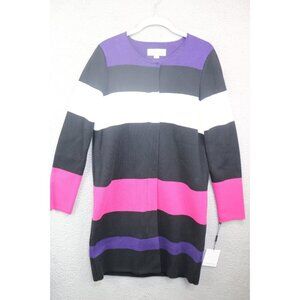 Calvin Klein Colorblock Long Sleeve Sweater Dress-Hidden Zipper-Size M/P-NWT